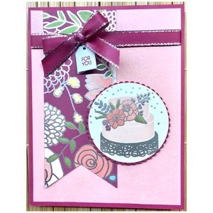 Handmade Floral Cake Greeting Card 2